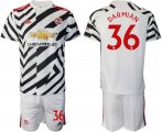 Wholesale Cheap Men 2020-2021 club Manchester united away 36 white Soccer Jerseys