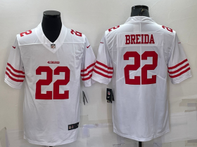 Wholesale Cheap Men\'s San Francisco 49ers #22 Matt Breida 2022 New White Vapor Untouchable Stitched Jersey