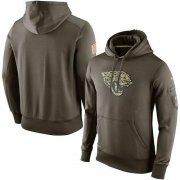 Wholesale Cheap Men's Jacksonville Jaguars Nike Olive Salute To Service KO Performance Hoodie