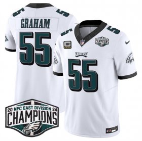 Cheap Men\'s Philadelphia Eagles #55 Brandon Graham White 2024 NFC East Champions F.U.S.E. Vapor Untouchable Limited Stitched Football Jersey