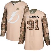 Wholesale Cheap Adidas Lightning #91 Steven Stamkos Camo Authentic 2017 Veterans Day Stitched Youth NHL Jersey