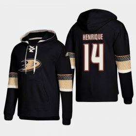 Wholesale Cheap Anaheim Ducks #14 Adam Henrique Black adidas Lace-Up Pullover Hoodie