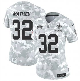 Cheap Women\'s New Orleans Saints #32 Tyrann Mathieu 2024 F.U.S.E Arctic Camo Salute To Service Limited Stitched Football Jersey(Run Small)