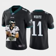 Cheap Philadelphia Eagles #11 Carson Wentz Nike Team Hero Vapor Limited NFL 100 Jersey Black