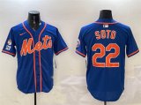 Cheap Men's New York Mets #22 Juan Soto Royal 2025 Spring Training Alternate Limited Stitched Baseball Jersey