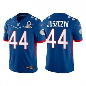 Wholesale Cheap Men\'s San Francisco 49ers #44 Kyle Juszczyk 2022 Royal NFC Pro Bowl Stitched Jersey