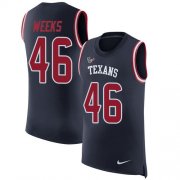 Wholesale Cheap Nike Texans #46 Jon Weeks Navy Blue Team Color Men's Stitched NFL Limited Rush Tank Top Jersey