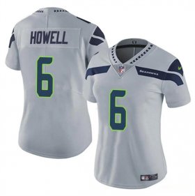 Cheap Women\'s Seattle Seahawks #6 Sam Howell Gray Vapor Limited Football Stitched Jersey