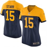 Wholesale Cheap Nike Packers #15 Bart Starr Navy Blue Alternate Women's Stitched NFL New Elite Jersey