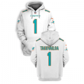 Wholesale Cheap Men's Miami Dolphins #1 Tua Tagovailoa White 2021 Pullover Hoodie