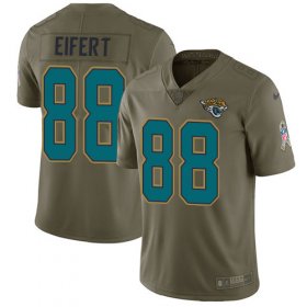 Wholesale Cheap Nike Jaguars #88 Tyler Eifert Olive Youth Stitched NFL Limited 2017 Salute To Service Jersey