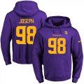 Wholesale Cheap Nike Vikings #98 Linval Joseph Purple(Gold No.) Name & Number Pullover NFL Hoodie