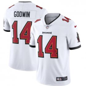 Wholesale Cheap Tampa Bay Buccaneers #14 Chris Godwin Men\'s Nike White Vapor Limited Jersey