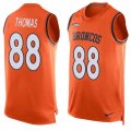 Wholesale Cheap Nike Broncos #88 Demaryius Thomas Orange Team Color Men's Stitched NFL Limited Tank Top Jersey