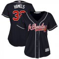 Wholesale Cheap Braves #32 Cole Hamels Navy Blue Alternate Women's Stitched MLB Jersey