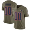 Wholesale Cheap Nike Patriots #10 Josh Gordon Olive Youth Stitched NFL Limited 2017 Salute to Service Jersey