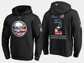 Wholesale Cheap Sabres #2 Tim Horton NHL Banner Wave Usa Flag Black Hoodie