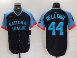 Men's Cincinnati Reds #44 Elly De La Cruz Navy 2024 All Star Limited Stitched Jersey