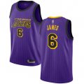 Wholesale Cheap Lakers #6 LeBron James Purple Basketball Swingman City Edition 2018-19 Jersey