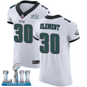 Wholesale Cheap Nike Eagles #30 Corey Clement White Super Bowl LII Men\'s Stitched NFL Vapor Untouchable Elite Jersey