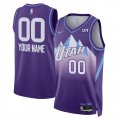 Cheap Men's Utah Jazz Active Player Custom Purple 2024-25 City Edition Stitched Basketball Jersey