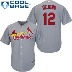 Wholesale Cheap Cardinals #12 Paul DeJong Grey New Cool Base Stitched MLB Jersey