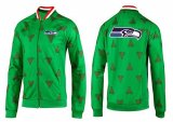 Wholesale Cheap NFL Seattle Seahawks Team Logo Jacket Green_2