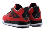 Wholesale Cheap Air Jordan 4 (IV) Kids Shoes Red/black