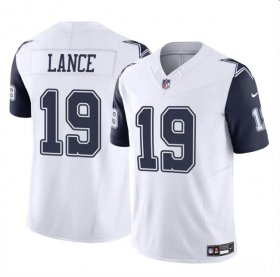 Cheap Men\'s Dallas Cowboys #19 Trey Lance White 2023 F.U.S.E Rush Limited Football Stitched Jersey