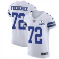 Wholesale Cheap Nike Cowboys #72 Travis Frederick White Men's Stitched With Established In 1960 Patch NFL New Elite Jersey