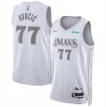 Cheap Men's Dallas Mavericks #77 Luka Doncic White 2024-25 City Edition Stitched Basketball Jersey