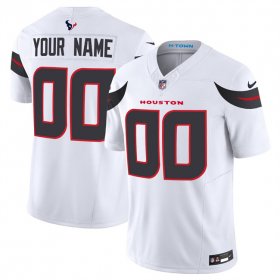 Cheap Men\'s Houston Texans Active Player Custom White 2024 Vapor F.U.S.E. Limited Football Stitched Jersey