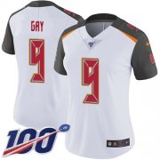 Wholesale Cheap Nike Buccaneers #9 Matt Gay White Women's Stitched NFL 100th Season Vapor Untouchable Limited Jersey