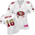 Wholesale Cheap Nike 49ers #16 Joe Montana White Women's Fem Fan NFL Game Jersey