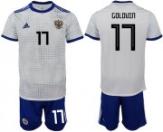 Wholesale Cheap Russia #17 Golovin Away Soccer Country Jersey