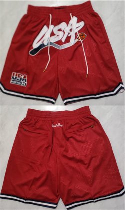 Cheap Men\'s Team USA Red Shorts (Run Small)