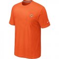 Wholesale Cheap Nike Miami Dolphins Chest Embroidered Logo T-Shirt Orange