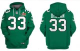 Cheap Men's Philadelphia Eagles #33 Cooper DeJean Green 2025 Super Bowl LIX Patch Pullover Hoodie