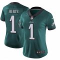 Wholesale Cheap Women Philadelphia Eagles #1 Jalen Hurts Limited Green Vapor Untouchable NFL Jersey