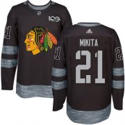 Wholesale Cheap Adidas Blackhawks #21 Stan Mikita Black 1917-2017 100th Anniversary Stitched NHL Jersey