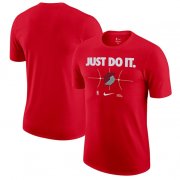 Cheap Men's Portland Trail Blazers Red Just Do It T-Shirt