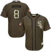 Wholesale Cheap White Sox #8 Bo Jackson Green Salute to Service Stitched Youth MLB Jersey