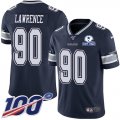 Wholesale Cheap Nike Cowboys #90 DeMarcus Lawrence Navy Blue Team Color Men's Stitched With Established In 1960 Patch NFL 100th Season Vapor Untouchable Limited Jersey