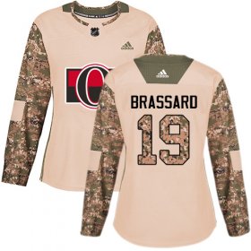 Wholesale Cheap Adidas Senators #19 Derick Brassard Camo Authentic 2017 Veterans Day Women\'s Stitched NHL Jersey