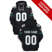 Wholesale Cheap Men's Philadelphia Eagles Active Player Black Custom 2021 Pullover Hoodie