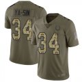 Wholesale Cheap Nike Colts #34 Rock Ya-Sin Olive/Camo Men's Stitched NFL Limited 2017 Salute To Service Jersey