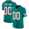 Wholesale Cheap Nike Miami Dolphins Customized Aqua Green Alternate Stitched Vapor Untouchable Limited Men's NFL Jersey