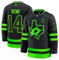 Men's Dallas Stars #14 Jamie Benn Black 2024-25 Alternate Stitched Hockey Jersey