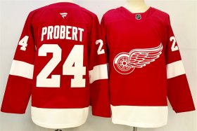 Men\'s Detroit Red Wings #24 Bob Probert Red 2024-25 Stitched Jersey