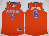 Wholesale Cheap Men's New York Knicks #6 Kristaps Porzingis Revolution 30 Swingman 2015-16 Orange Jersey